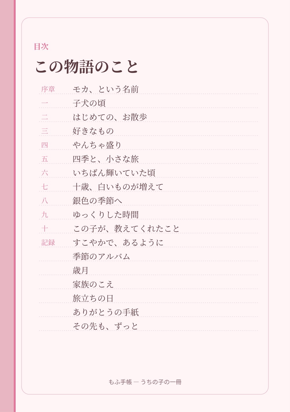 うちの子の一冊 3/23：目次
